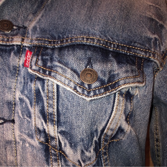 Sz S Levi's Vintage Denim Original Trucker Jean Jacket - Picture 6 of 11